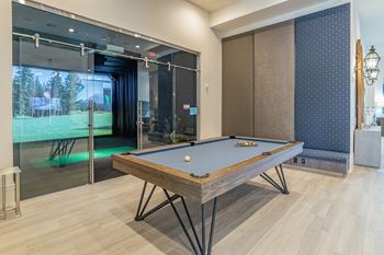 Clubhouse with pool table